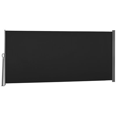 Store latéral brise-vue rétractable dim. 3L x 1,6H m métal polyester OUTSUNNY