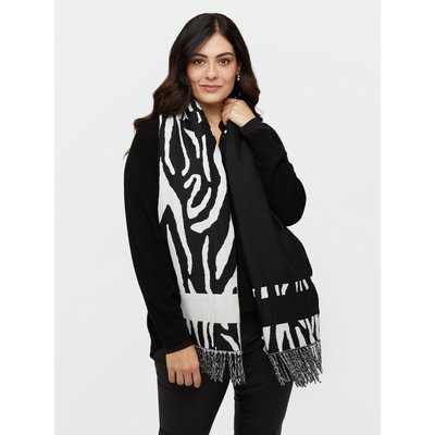 Écharpe jacquard aux dessins zébrés FIORELLA RUBINO