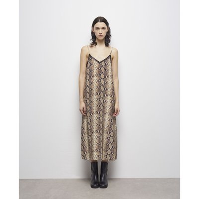 Robe droite en soie, imprimé python THE KOOPLES