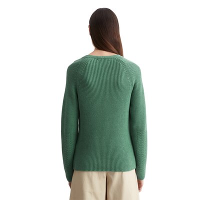 Pull-over en tricot col V relaxed en fil de coton doux MARC O'POLO