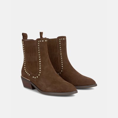 Bottines en cuir à clous ALMA EN PENA