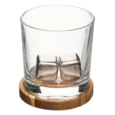 Coffret de 2 verres à whisky avec pierres en Cristallin JULES ATMOSPHERA