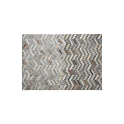 Tapis en peau de vache véritable Géométrique Gris AUBRY GASPARD