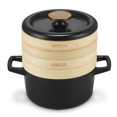 Cocotte avec 2 passoires en bambou Nory BEKA