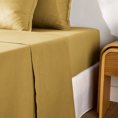 Drap plat uni en percale de coton, 80 fils, Scenario LA REDOUTE INTERIEURS