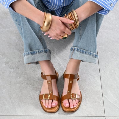 Sandale Plate en cuir NARBONA ERAM