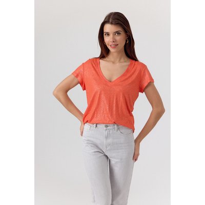 T-shirt col V coupe épurée MAELYS ARTLOVE