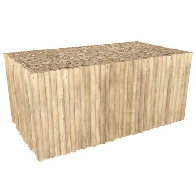 Table basse de jardin  rectangulaire 90x50cm en teck - IMANI RENDEZ-VOUS DÉCO