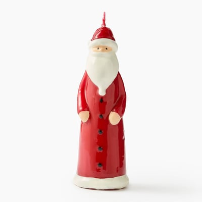 Bougie père noël fin M, 6.9x6.9x19cm, en cire MONOPRIX