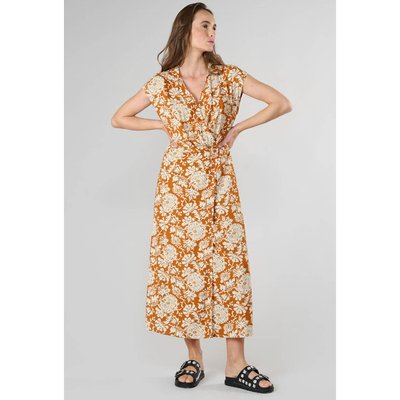Robe longue imprimée, col V LE TEMPS DES CERISES