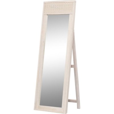 Miroir sur pied en rotin, déco zen RECOLLECTION