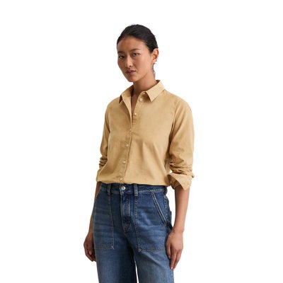 Blouse à manches longues en velours côtelé fin regular en mélange de coton organique et de lyocell MARC O'POLO