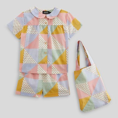 Pyjama chemise short imprimé en gaze de coton BIO GOTS MONOPRIX