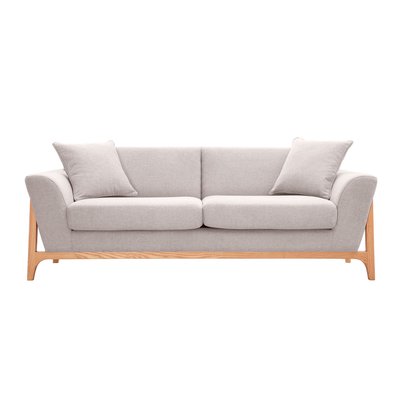 Canapé scandinave 3 places en tissu effet velours ASAKO MILIBOO