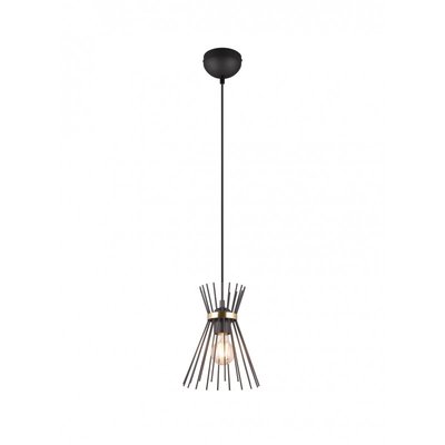 Suspension de plafond metal or et noir Rod TRIO