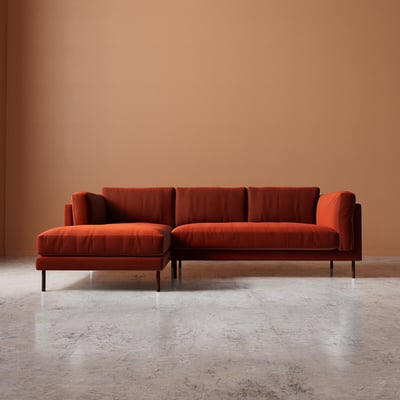 Munich Crushed Velvet Corner Chaise Sofa SWOON