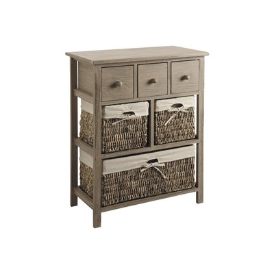 Commode en bois de peuplier Campana 6 tiroirs AUBRY GASPARD