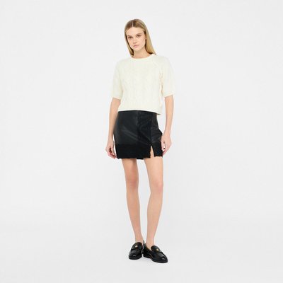 Pull en laine avec motif de torsades LIU JO