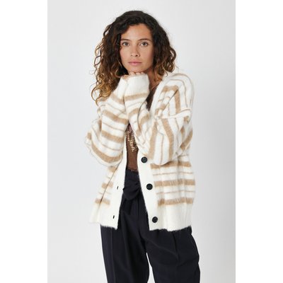 Cardigan rayé doux et chaud VANESSA ARTLOVE
