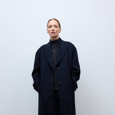 Manteau double face ceinturé contenant de la laine MONOPRIX