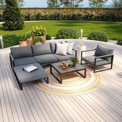 Salon de jardin en aluminium, 5 places, VALENCE AVRIL PARIS