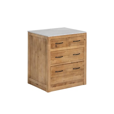 Meuble bas de cuisine en bois recyclé EPURE MADE IN MEUBLES 