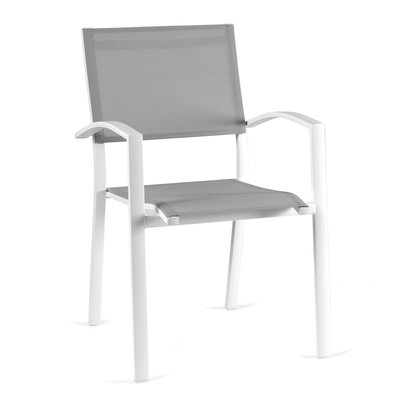 Chaise de jardin avec accoudoirs Ronda blanche GESCOVA