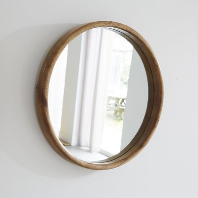 Miroir en mindi massif rond 50 cm  HANA BERAH GETAH