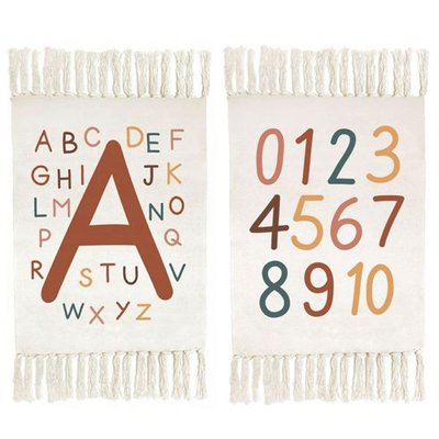 Set de 2 tapis chambre enfant chiffres et alphabet WADIGA