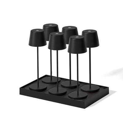 Lot de 6 Lampes de table avec socle 6x KELLY LUMISKY