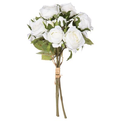 Bouquet artificiel de 14 Roses - H. 40 cm ATMOSPHERA