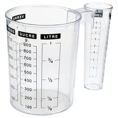 Verre doseur double 1L 5FIVE SIMPLY SMART