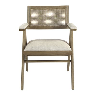 Fauteuil en lin et frêne BLANC D’IVOIRE