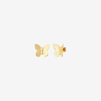 Boucles d'oreilles dorées petit modèle - BUTTERFLY CAROLINE NAJMAN