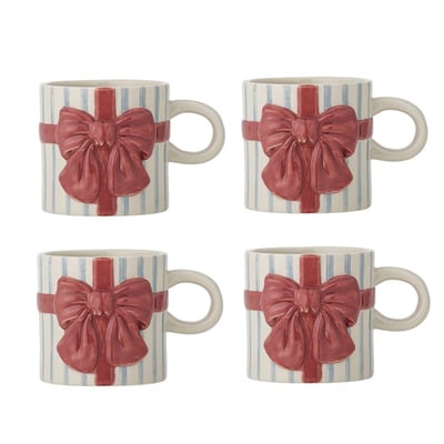 Tasse grès décor relief  Bowie set de 4 BLOOMINGVILLE