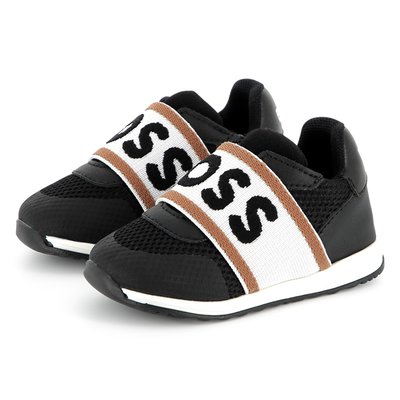 Baskets en cuir et résille BOSS KIDSWEAR