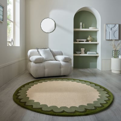 Tapis rond en laine WIGGLE FLAIR RUGS