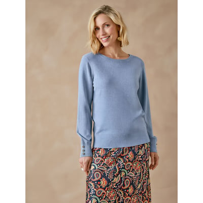 Pull boutons-bijoux aux manches DAXON