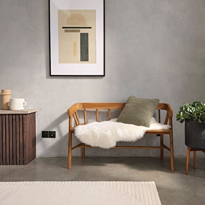 Banc en bois de teck 120 cm  NIDO BERAH GETAH