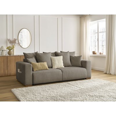 Canapé droit convertible 3 places en tissu chiné, SIDONIE BOBOCHIC
