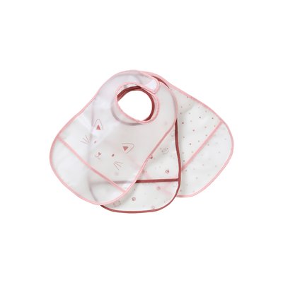 Lot de 3 bavoirs plastifiés avec récupérateur VERTBAUDET