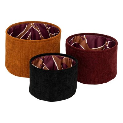 Lot de 3 paniers ronds AUTOMNE ATMOSPHERA