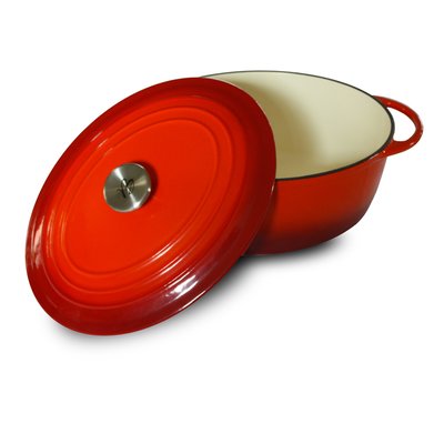 Cocotte Fonte Emaillee Et Couvercle 5l 29 C BAUMALU