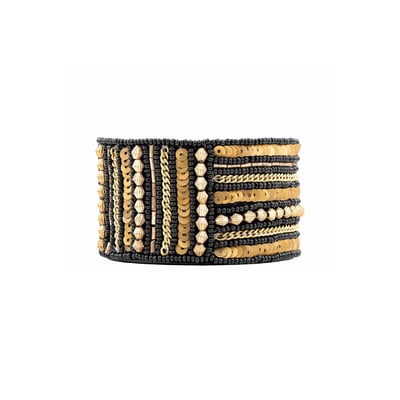 Bracelet manchette réglable perles tissées RUADA HIPANEMA