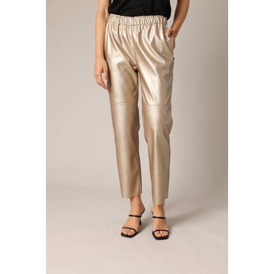 Pantalon coupe droite effet cuir métallisé SAJAMA DEELUXE