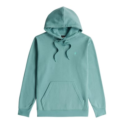 Sweat à capuche blanc uni avec une coupe droite et une poche kangourou G-Star RAW
