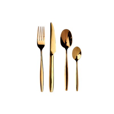 16-Piece Gold Stainless Steel Cutlery Set SO'HOME
