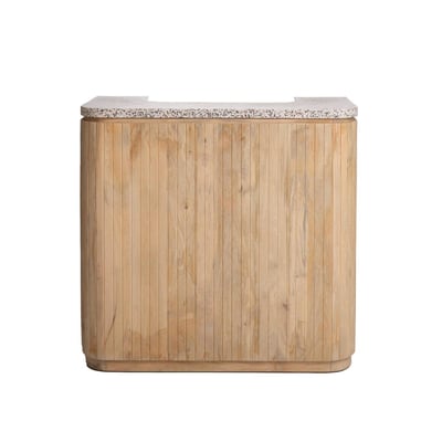 Meuble bar en bois de manguier et terrazzo  LOU MADE IN MEUBLES 