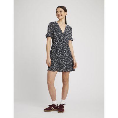 Robe courte plissée imprimée BZB