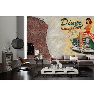 Papier peint panoramique American Diner HOME MAISON